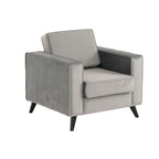 Cara Grey Velvet Armchair