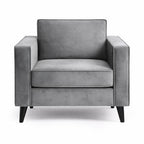 Cara Grey Velvet Armchair