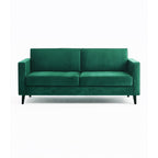 Cara 3 Seater Forest Green Velvet Sofa
