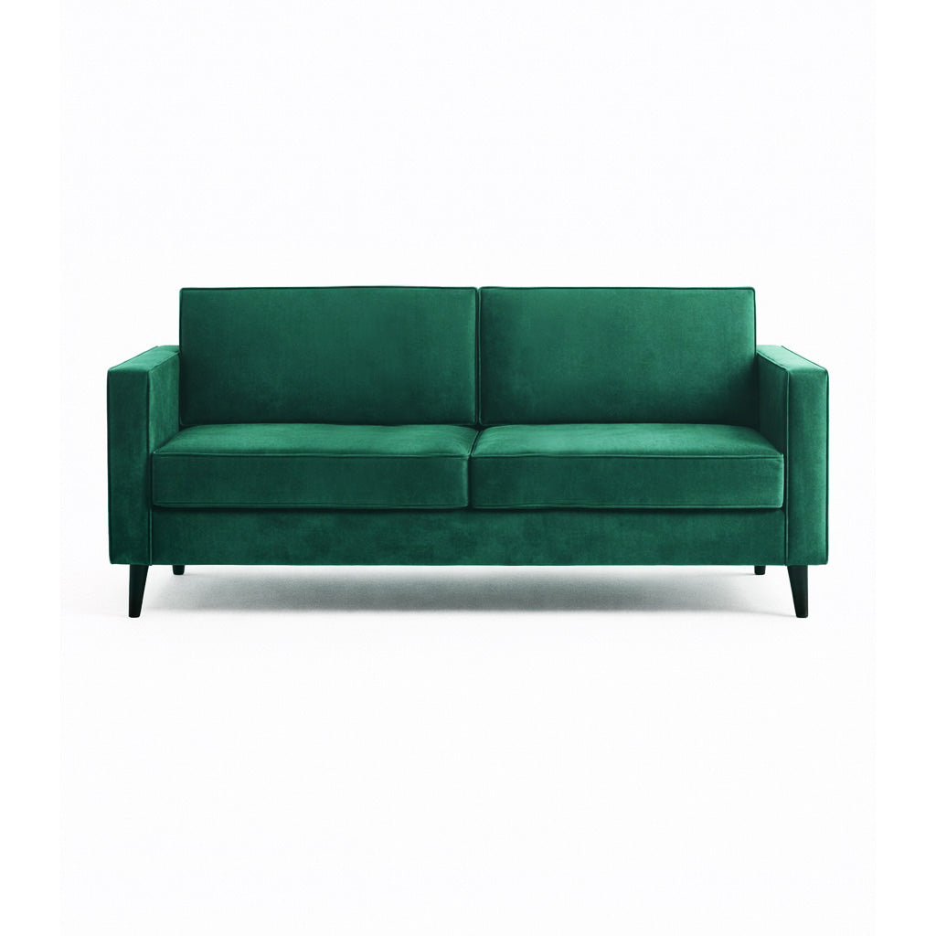Cara 3 Seater Forest Green Velvet Sofa