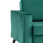 Cara Forest Green Velvet Armchair