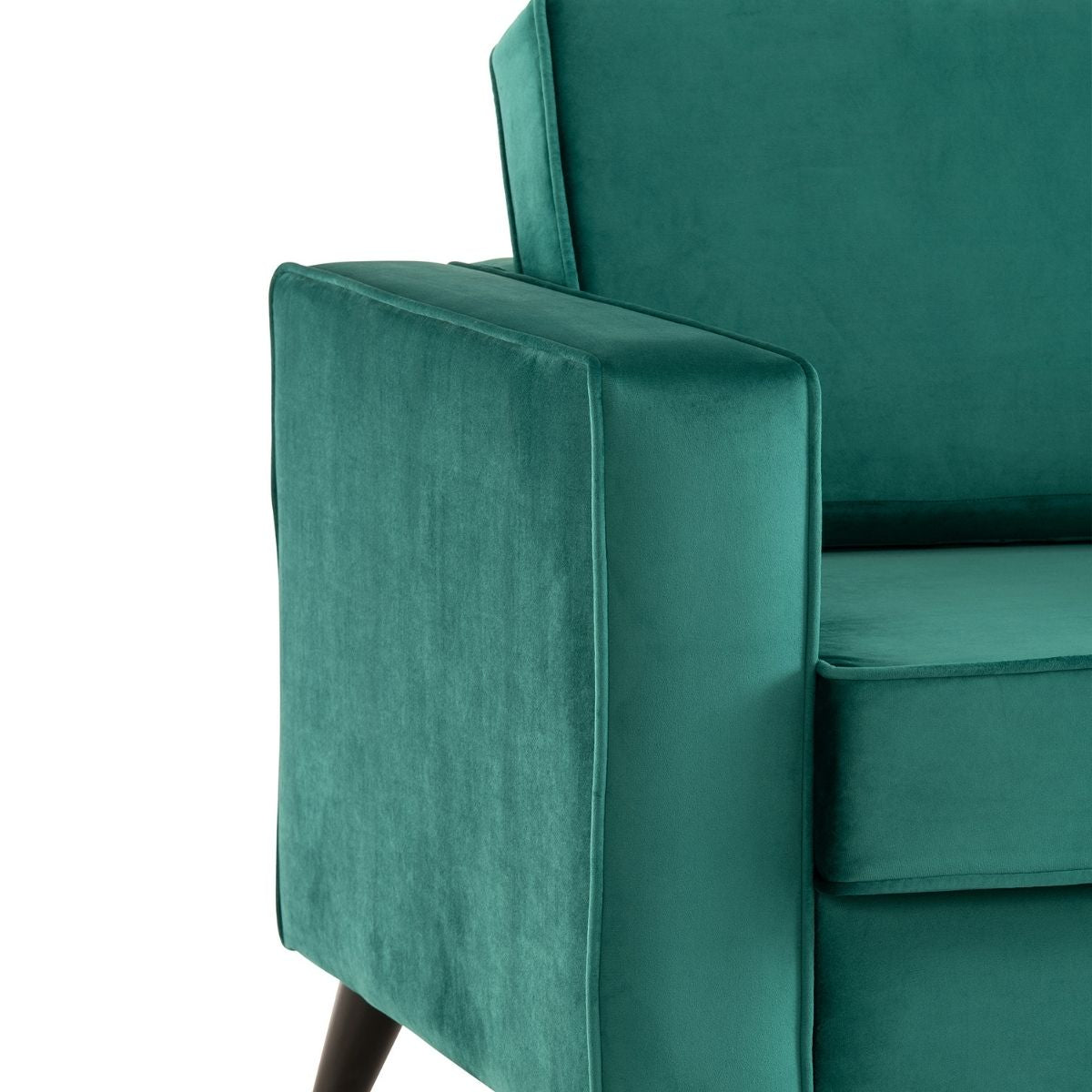 Cara Forest Green Velvet Armchair