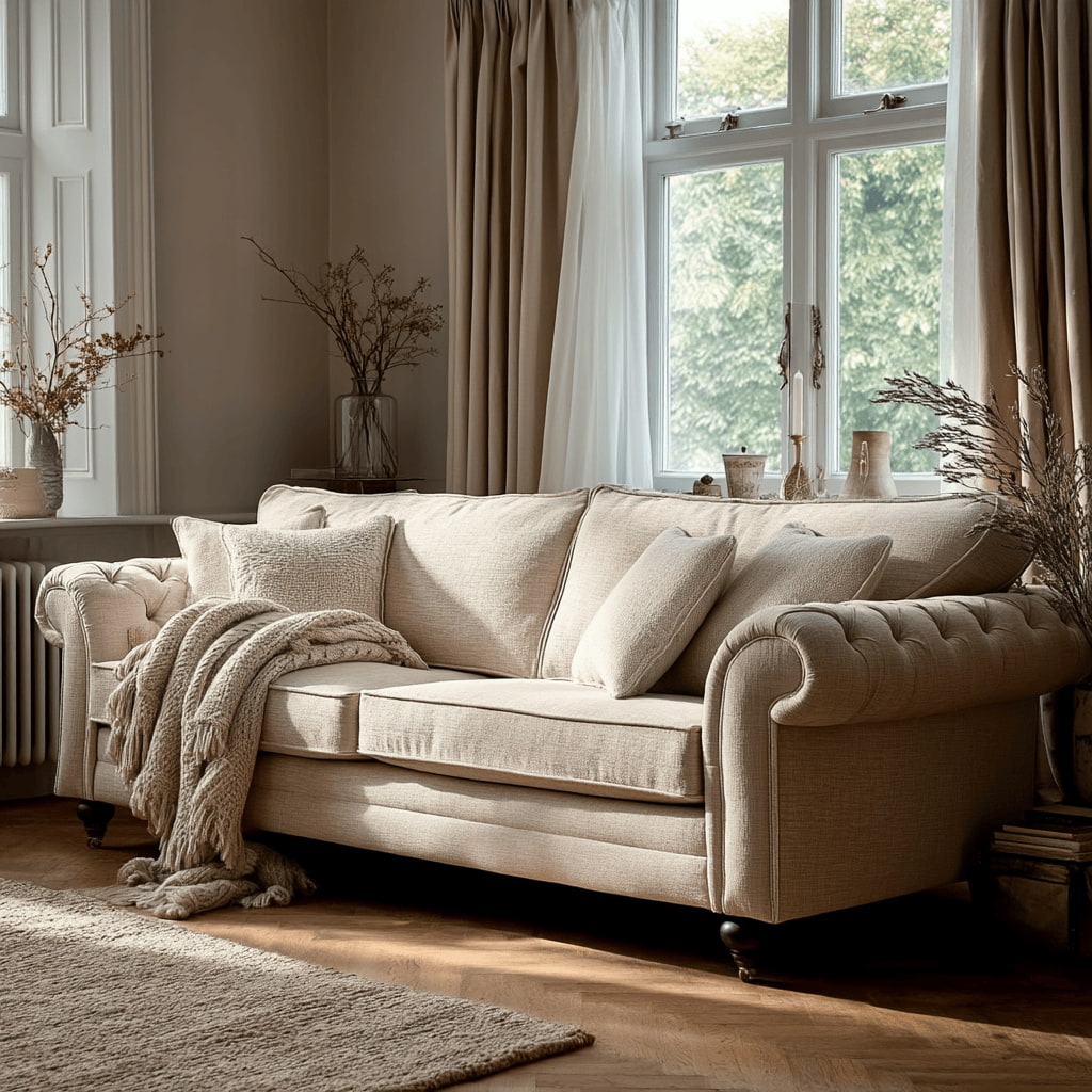 Chelsea 4 Seater Cream Sofa