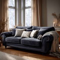 Chelsea 3 Seater Blue Sofa
