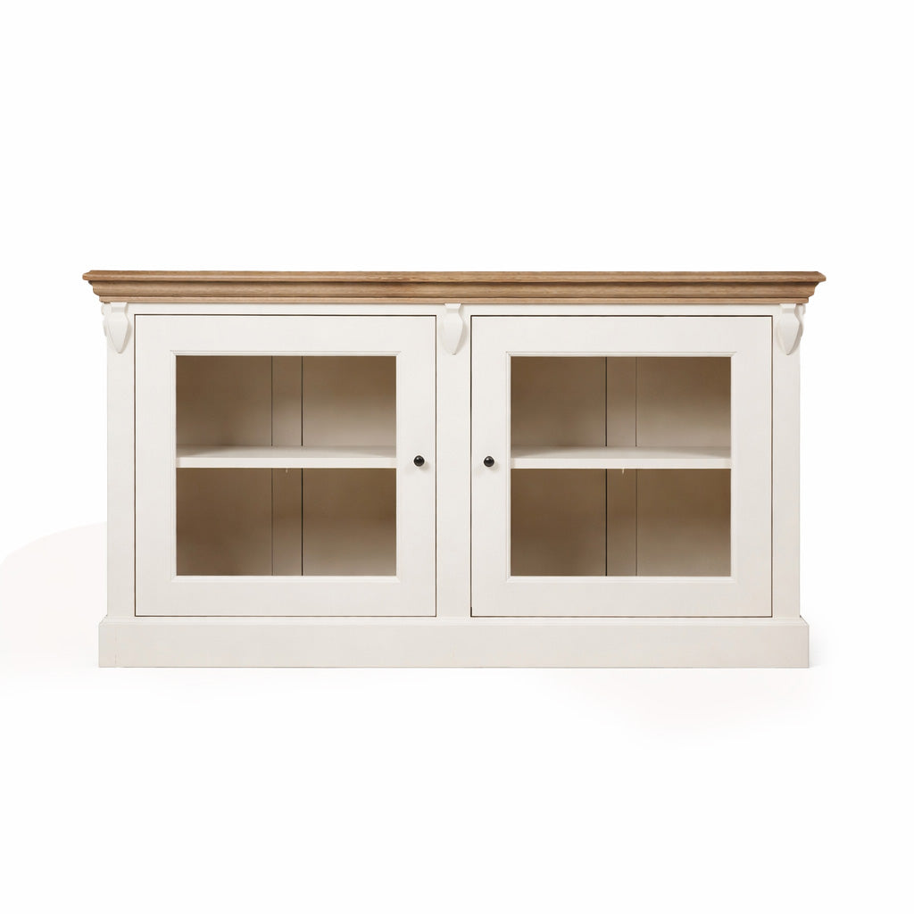 Cornwall 2 Door Antique White/ Oak Chest