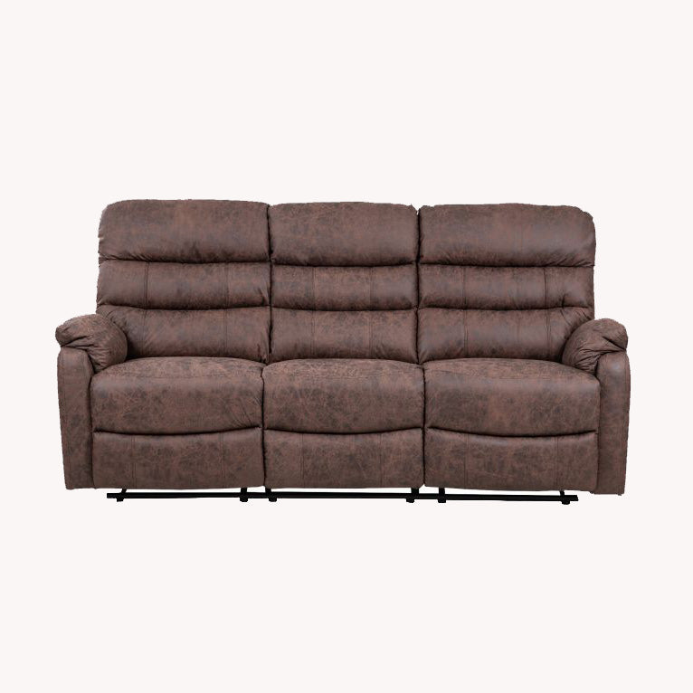 Taylor 3 Seater Recliner - Leather Air - Antique Brown