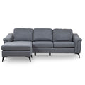 Douglas Grey Leather Air Corner Sofa