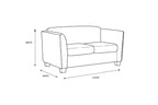 Dawson Studded 2 Seater Cream Sofa