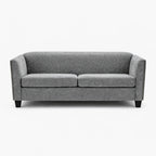 Dawson Studded 3 Seater Grey Sofa