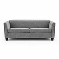 Dawson Studded 3 Seater Grey Sofa