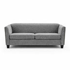 Dawson Studded 3 Seater Grey Sofa