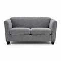 Dawson Studded 2 Seater Grey Sofa