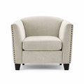 Dawson Studded Cream Armchair