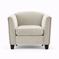 Dawson Studded Cream Armchair