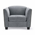 Dawson Studded Grey Armchair