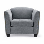 Dawson Studded Grey Armchair