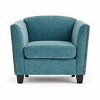 Dawson Studded Teal Armchair