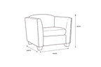 Dawson Studded Grey Armchair