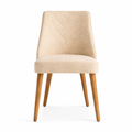 Zara Dining Chair - Beige / Walnut (Set of 6)