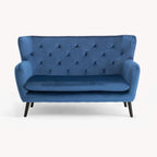 Yak 2 Seater Blue Velvet Sofa