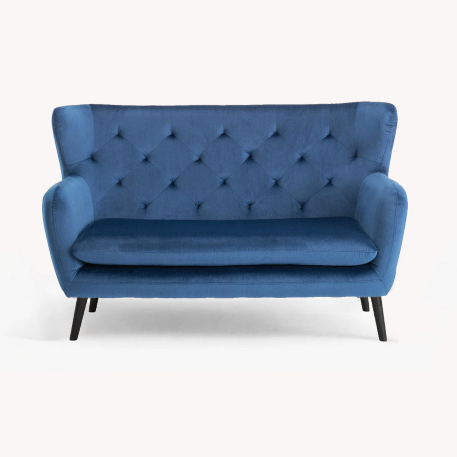 Yak 2 Seater Blue Velvet Sofa