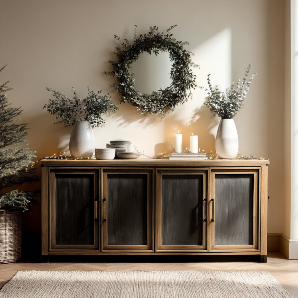Elliot 4 Door Sideboard - American Oak Wash