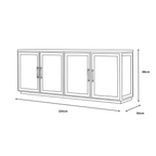 Elliot 4 Door Sideboard - American Oak Wash