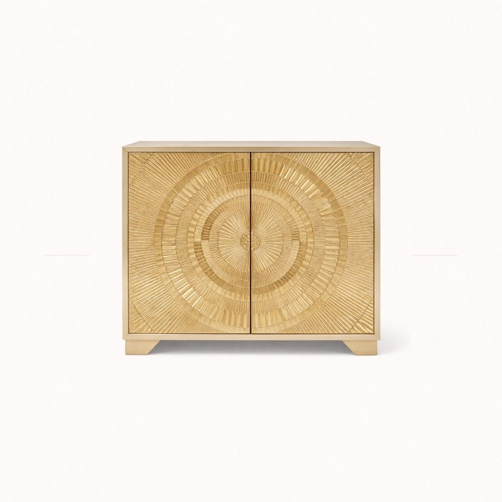 Frenso 2 Door Gold Geometric Chest