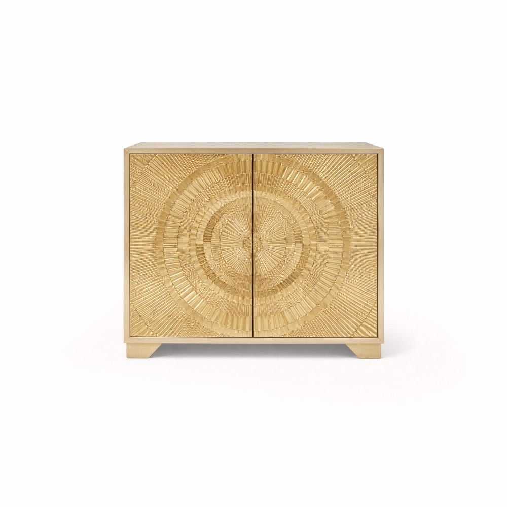 Frenso 2 Door Gold Geometric Chest
