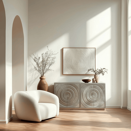 Frenso 4 Door Silver Sideboard