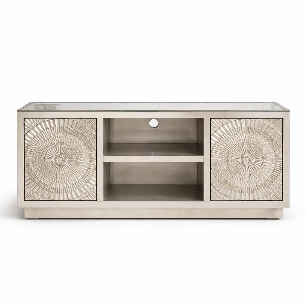 Frenso Silver Geometric TV Unit