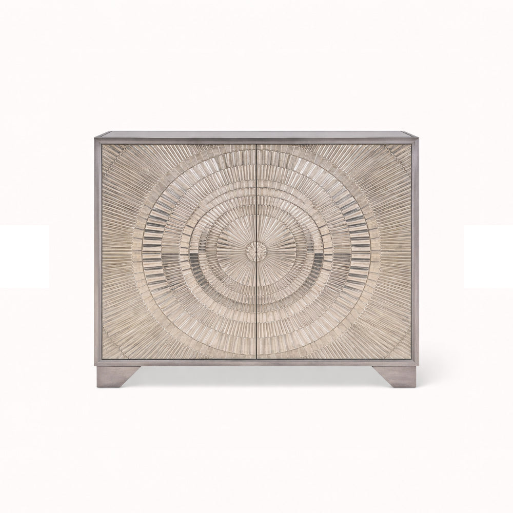 Frenso 2 Door Silver Geometric Chest