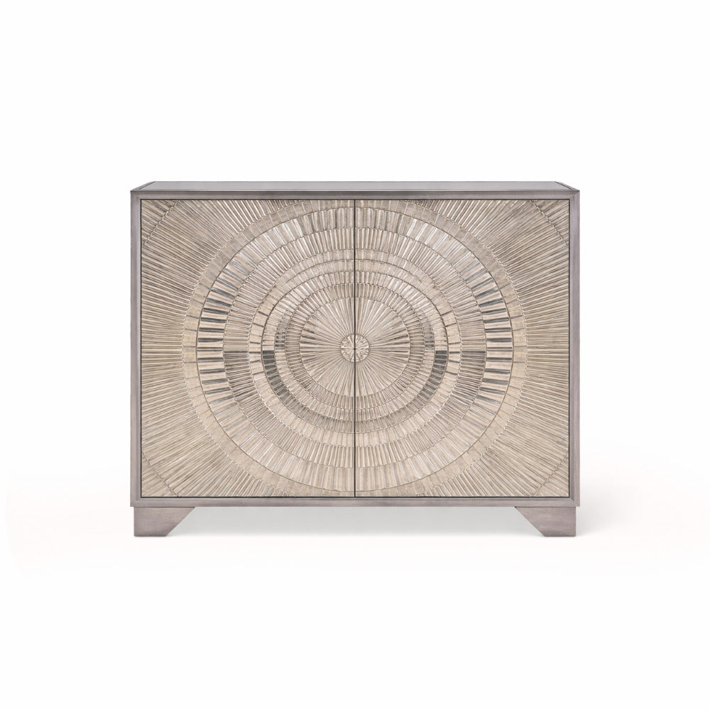 Frenso 2 Door Silver Geometric Chest
