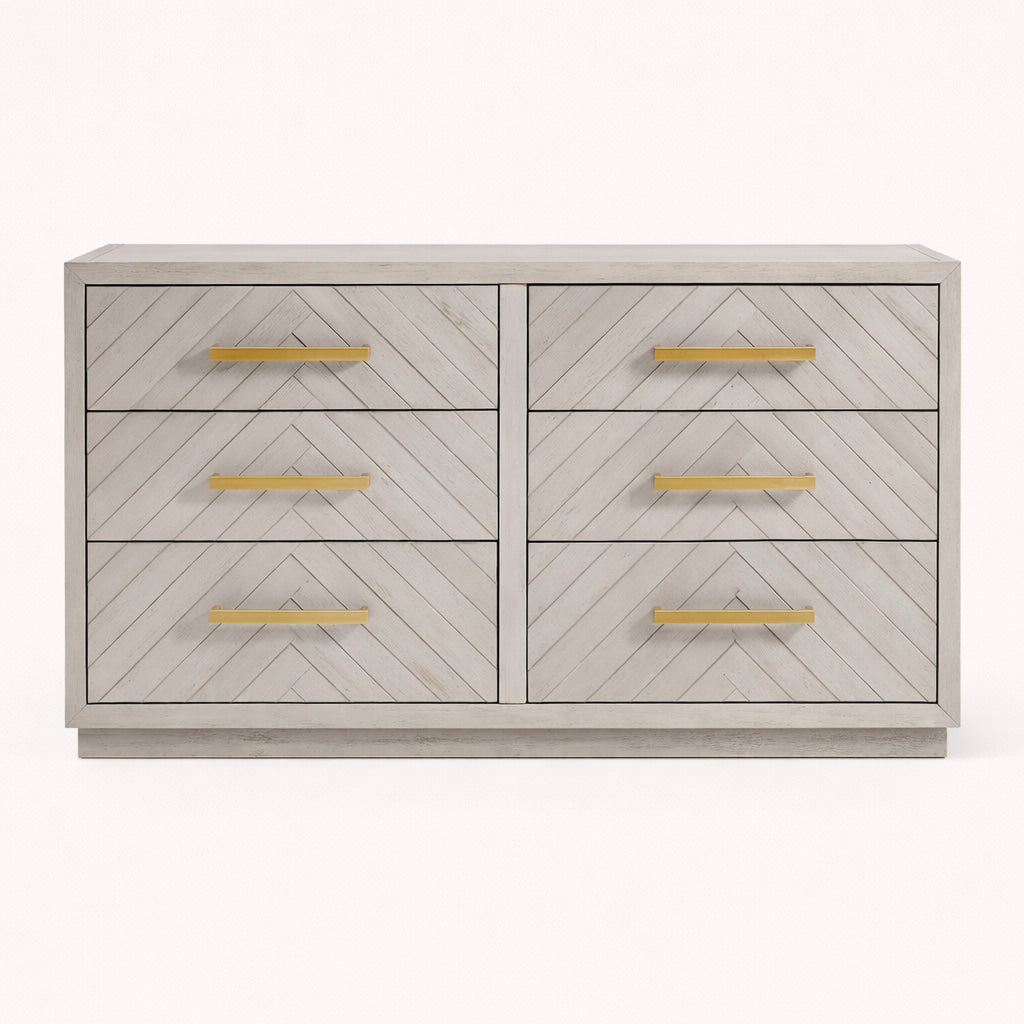 Gilroy 6 Drawer Beige/ Grey Chest