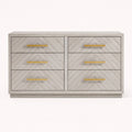 Gilroy 6 Drawer Beige/ Grey Chest