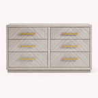 Gilroy 6 Drawer Beige/ Grey Chest