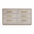 Gilroy 6 Drawer Beige/ Grey Chest