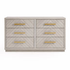 Gilroy 6 Drawer Beige/ Grey Chest
