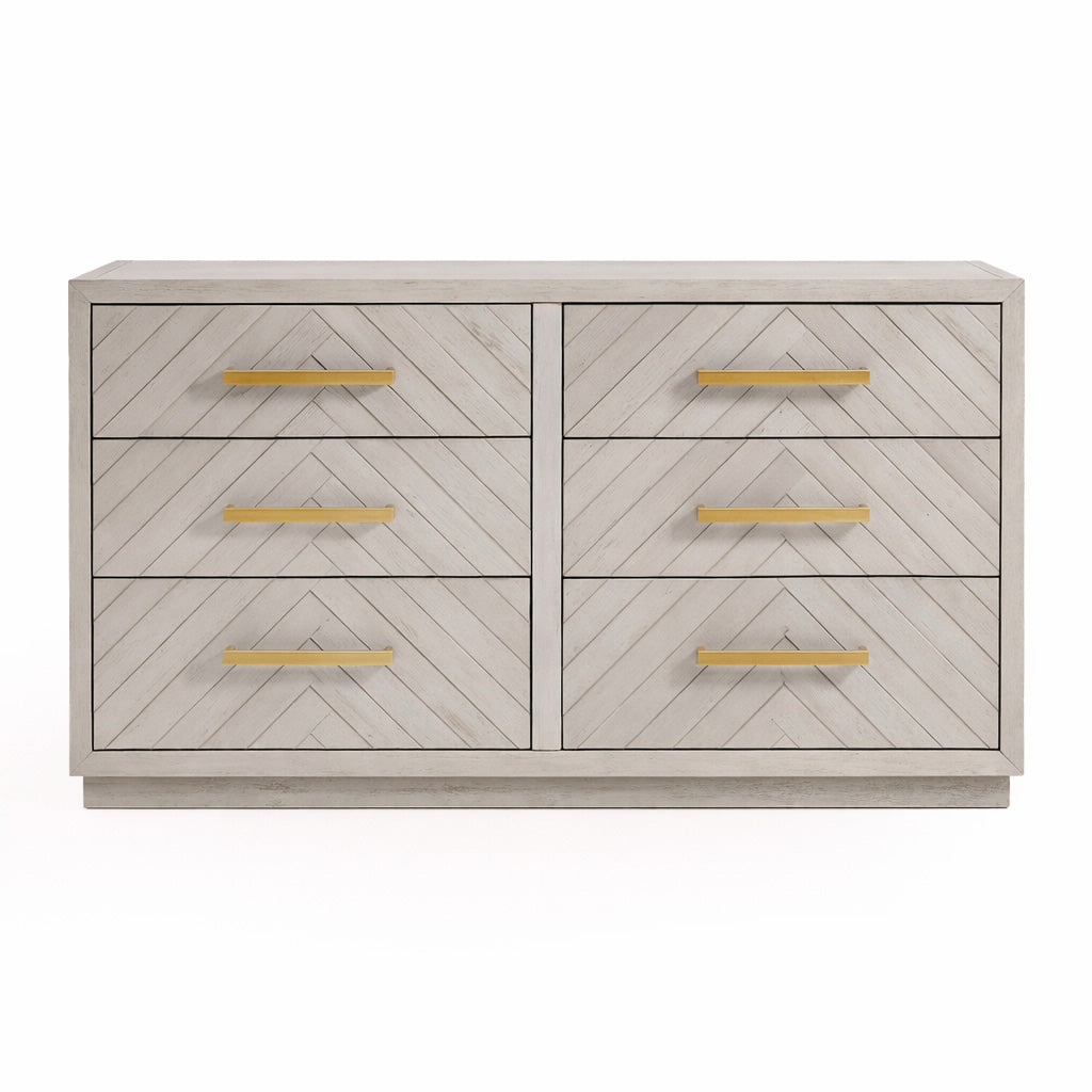 Gilroy 6 Drawer Beige/ Grey Chest