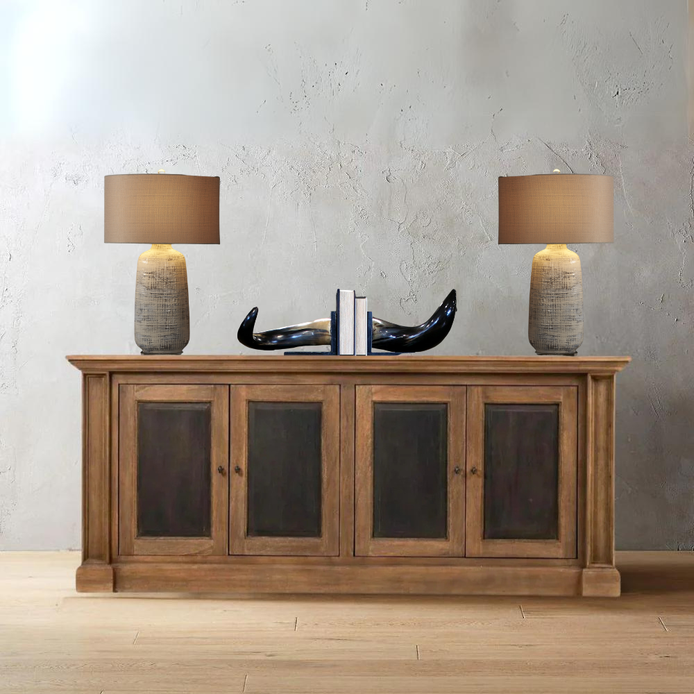 Harvard 4 Door Sideboard - Dark Bayur