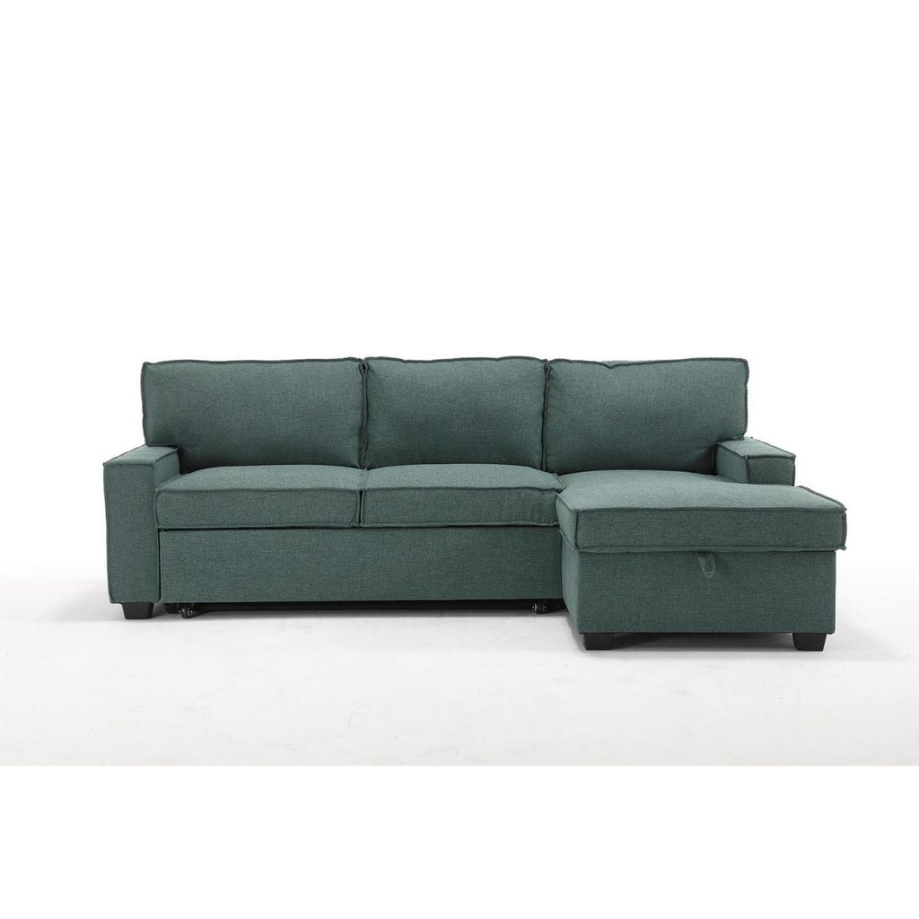 Havar Corner Sofa Bed: Teal (Right)