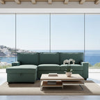 Havar Corner Sofa Bed: Teal (Left)