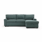 Havar Corner Sofa Bed: Teal (Left)