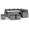 Henley 5pcs Corner Outdoor Dining Set-Grey