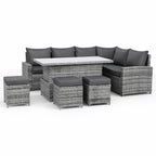 Henley 5pcs Corner Outdoor Dining Set-Grey