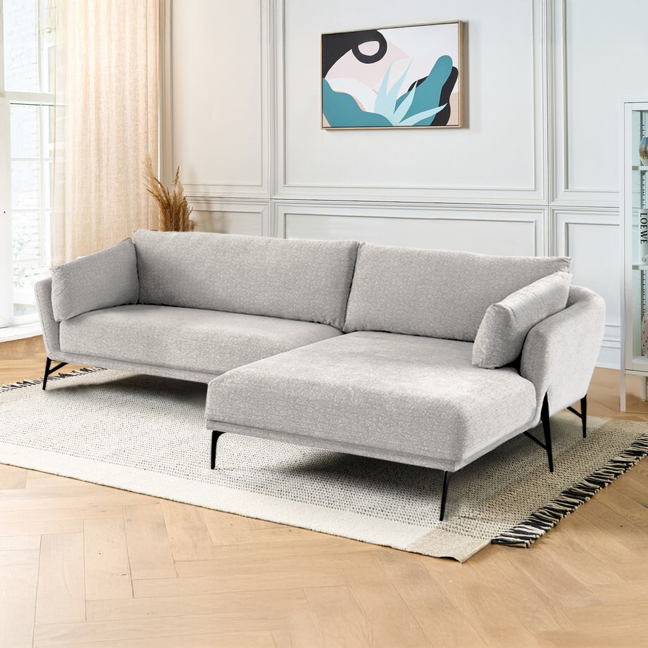 Hilton Corner Sofa - Light Grey  (right)