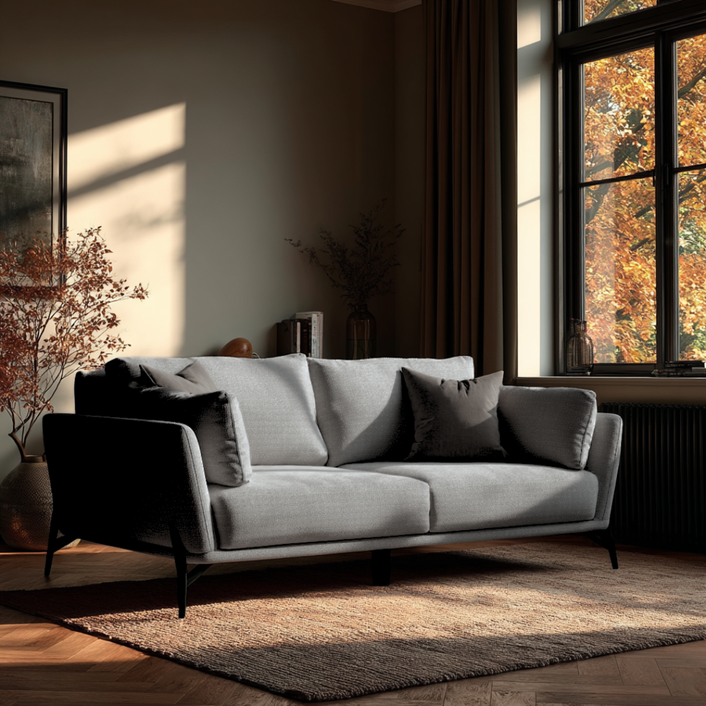 Hilton Dark Grey 2 Seater Sofa