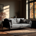 Hilton Dark Grey 2 Seater Sofa