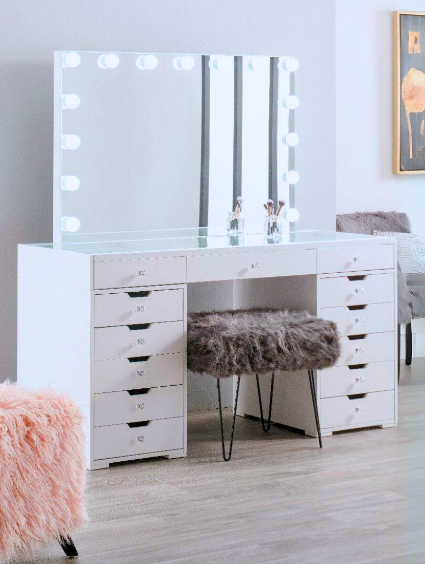 Hollywood White Dressing Table Pro