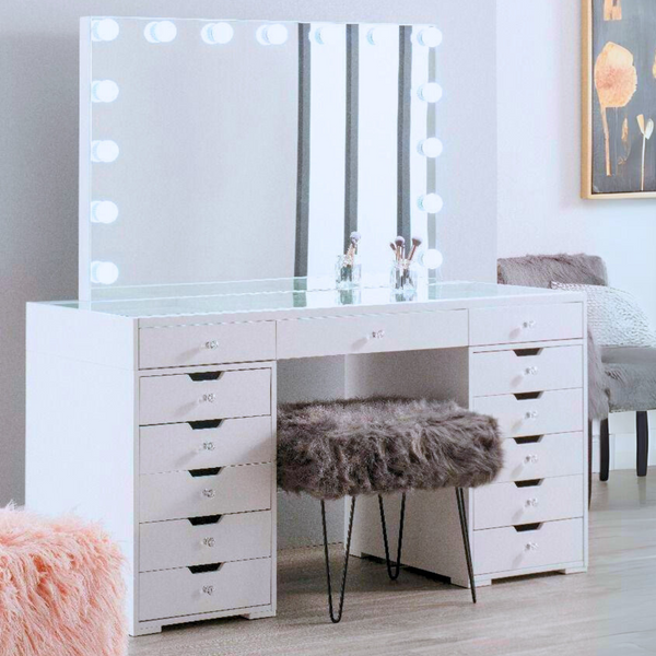 Hollywood White Dressing Table Pro